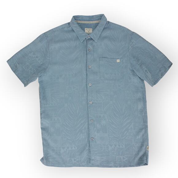 Medium JackO'Neill Aloha Shirt SkyBlue ShortSleeve Collar AlloverPrint Outdoor - Picture 8 of 10
